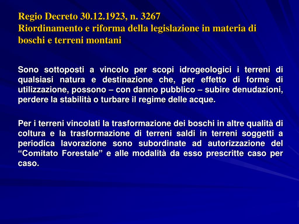 PPT QUADRO DELLA LEGISLAZIONE AMBIENTALE PowerPoint Presentation