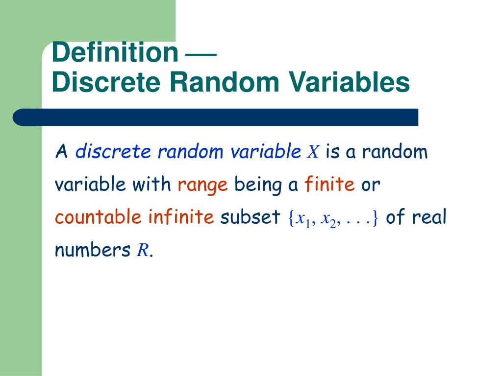 PPT Chapter 3 Discrete Random Variables PowerPoint Presentation, free
