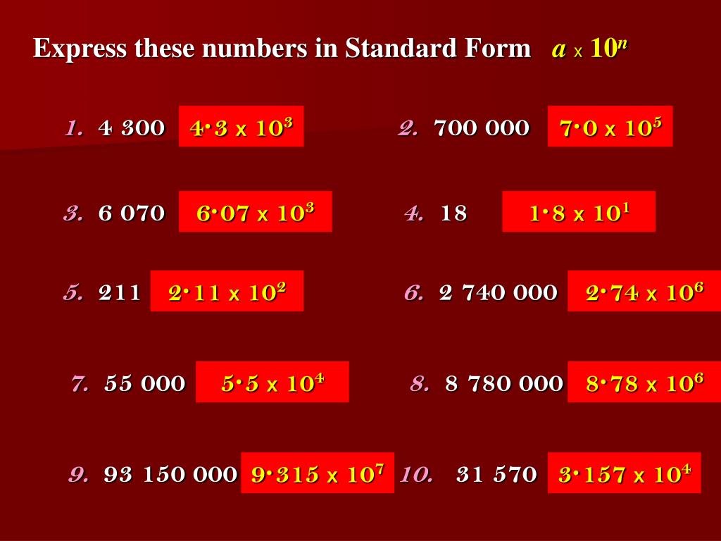 PPT Standard Form Scientific Notation PowerPoint Presentation, free
