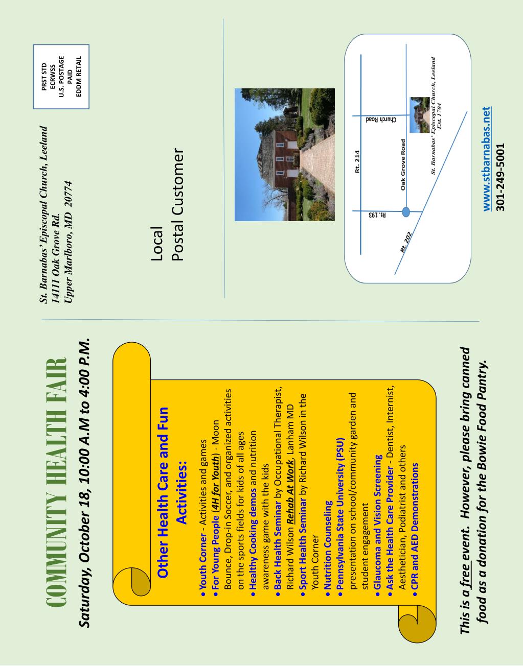 PPT ST. BARNABAS’ EPISCOPAL CHURCH, Leeland 14111 Oak Grove Rd, Upper