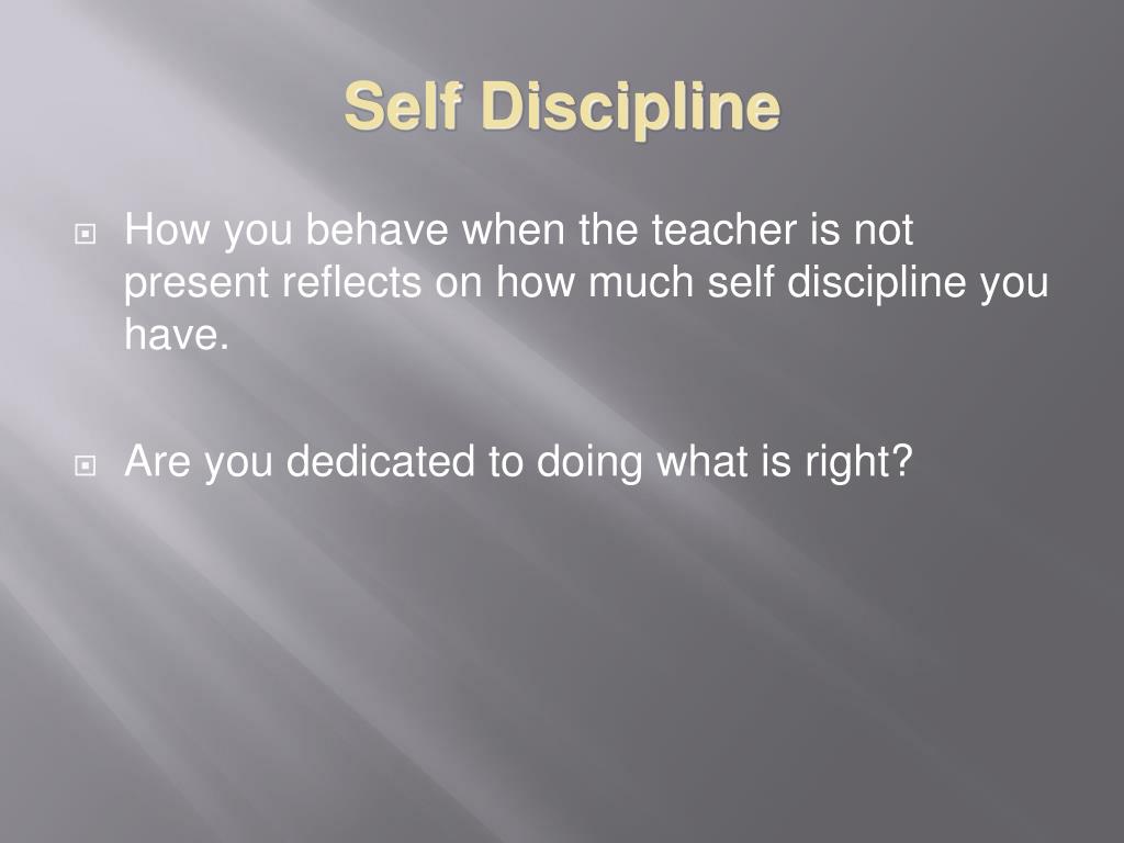 PPT SELF DISCIPLINE PowerPoint Presentation, free download ID5886928