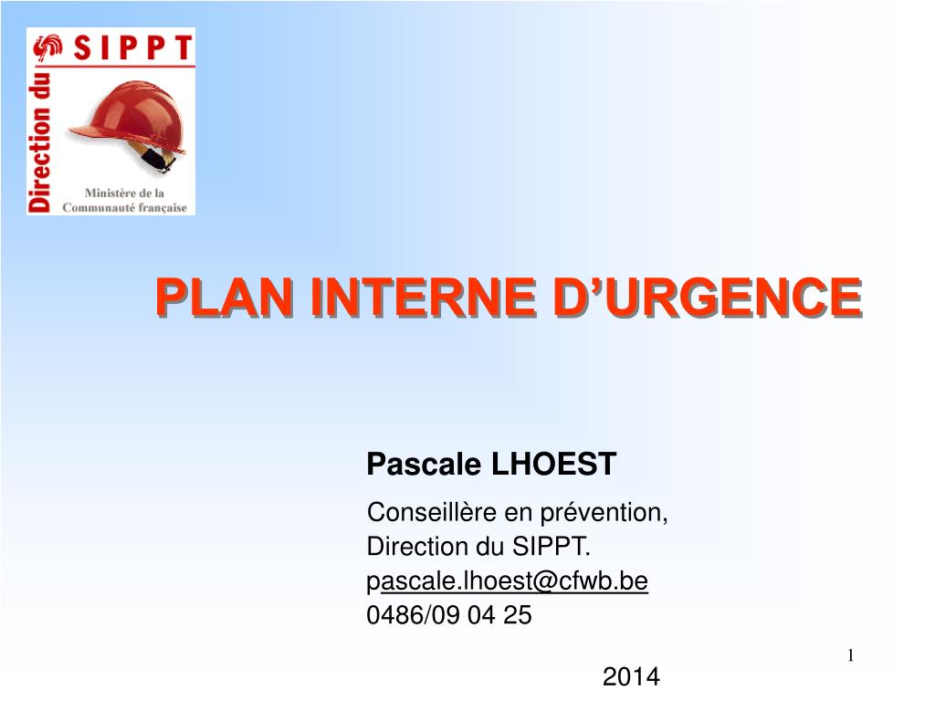 PPT PLAN INTERNE D’URGENCE PowerPoint Presentation, free download
