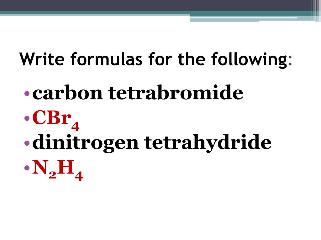 PPT Chemical formula combination of symbols that represent the