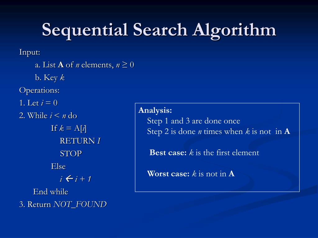 PPT Standard Searches PowerPoint Presentation, free download ID5901416