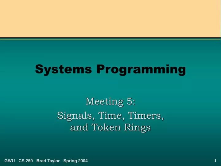 PPT Systems Programming PowerPoint Presentation, free download ID