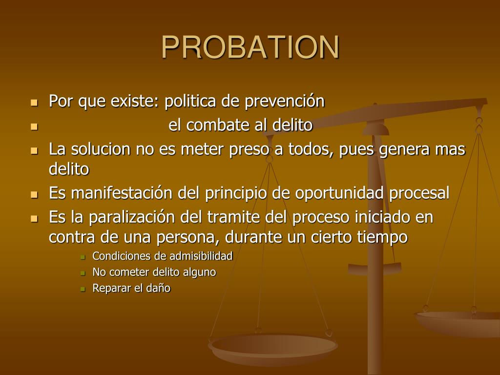 PPT PROBATION Suspensión del juicio o proceso a prueba cardozo