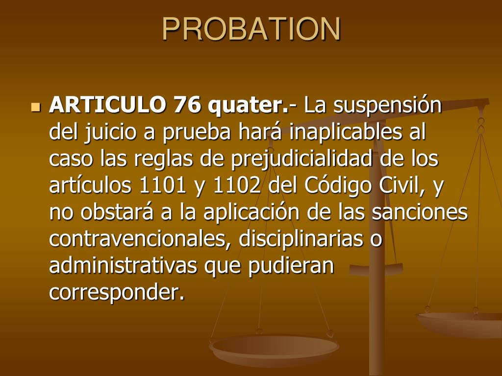 PPT PROBATION Suspensión del juicio o proceso a prueba cardozo