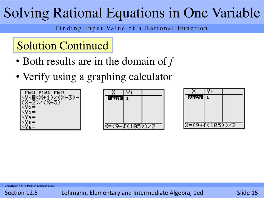 PPT Solving Rational Equations PowerPoint Presentation, free download