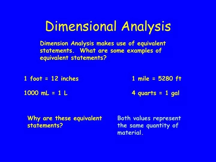 PPT Dimensional Analysis PowerPoint Presentation, free