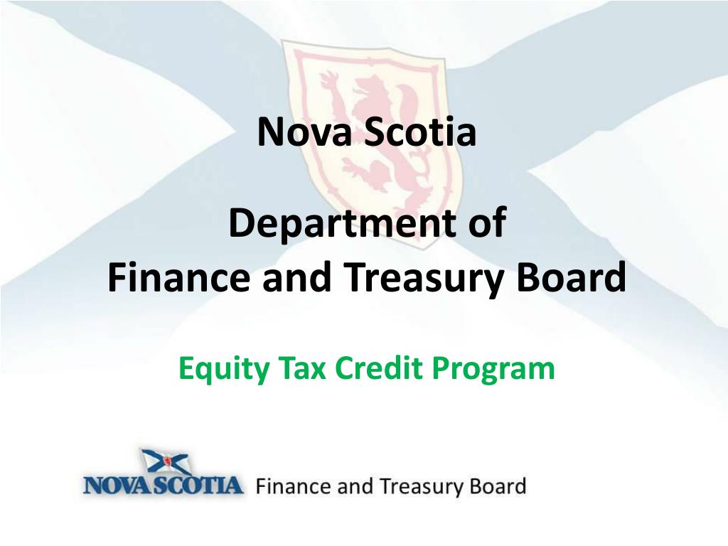 PPT Nova Scotia Department of Finance and Treasury Board Equity Tax