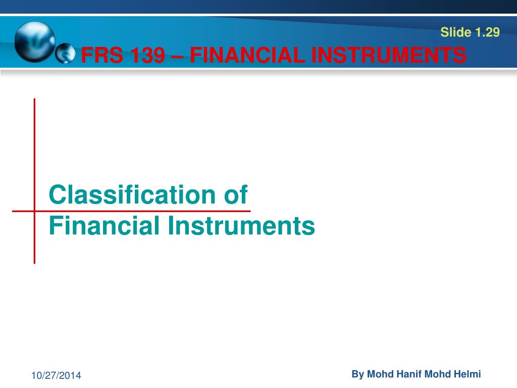 PPT FINANCIAL INSTRUMENTS PowerPoint Presentation, free download ID