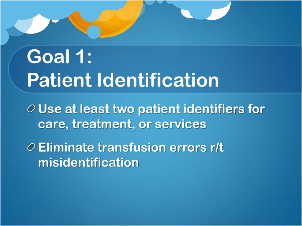 PPT National Patient Safety Goals Part 1 PowerPoint Presentation