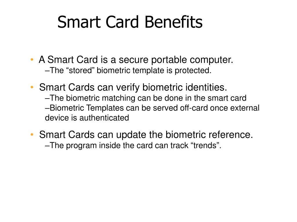 PPT Biometrics go hand in hand with Smart Cards PowerPoint