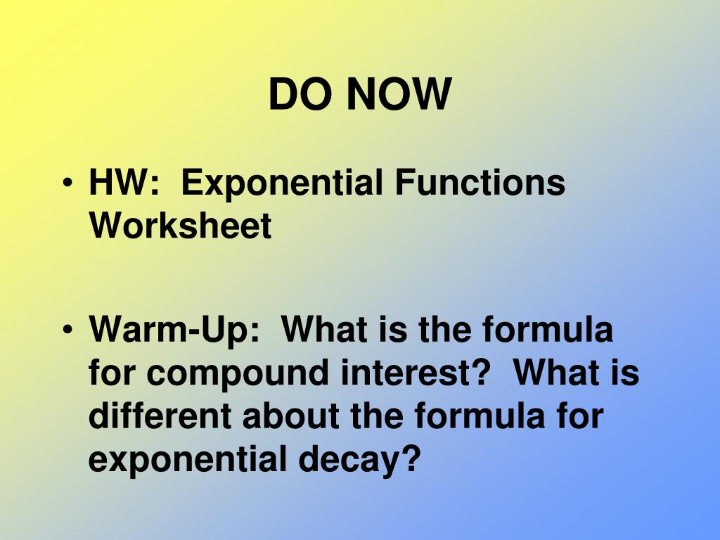 PPT DO NOW PowerPoint Presentation, free download ID5933381