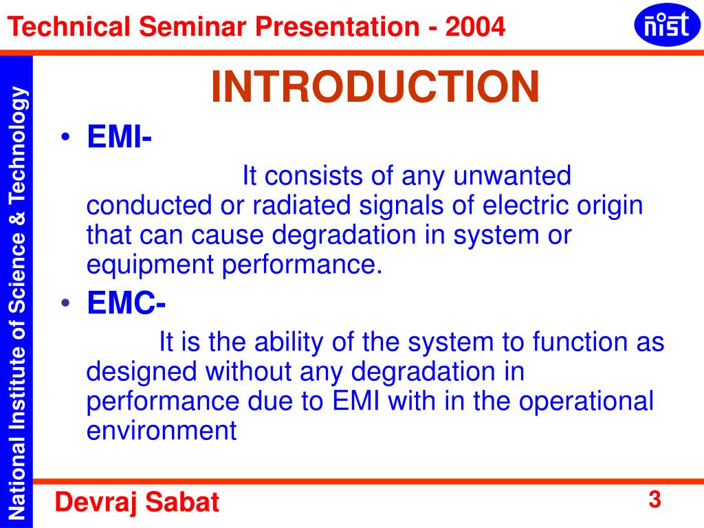 PPT Interference (EMI) &