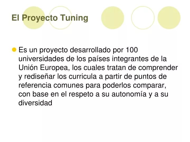 PPT El Proyecto Tuning PowerPoint Presentation, free download ID