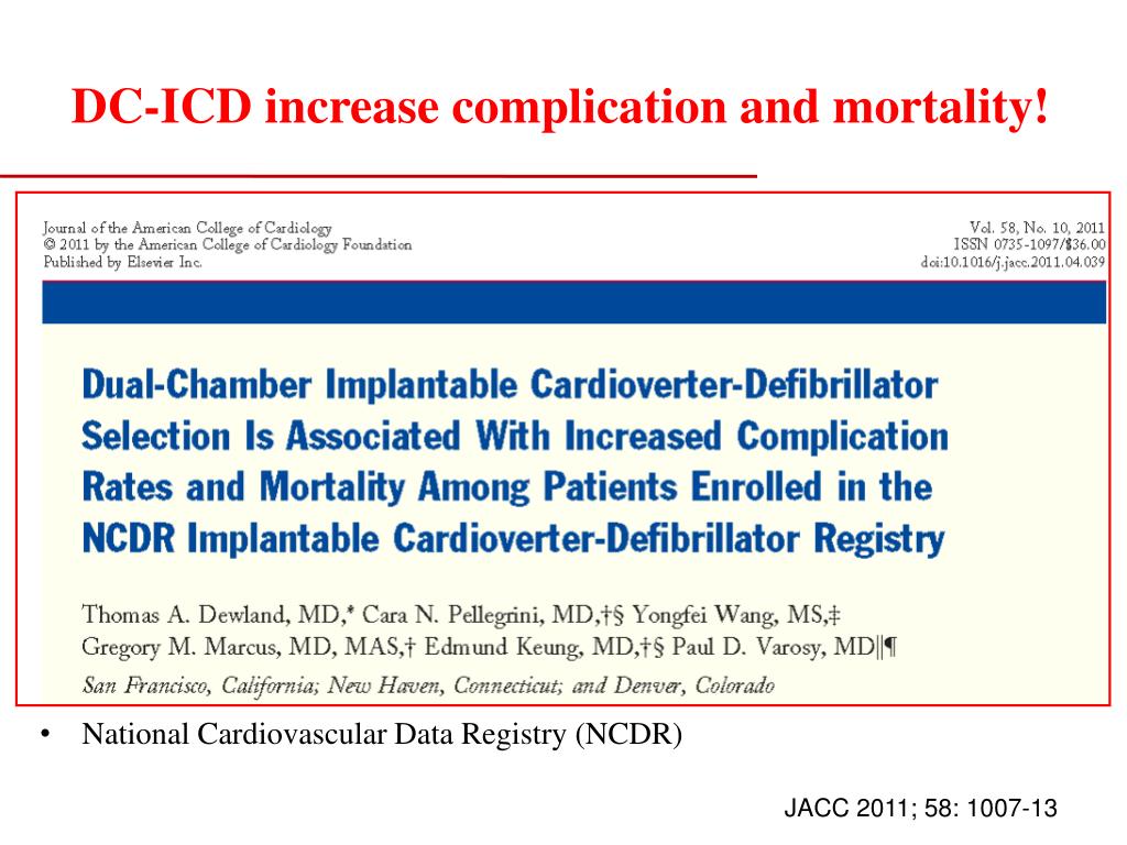 PPT - The Choice of ICD Therapy with Secondary Prevention: Single