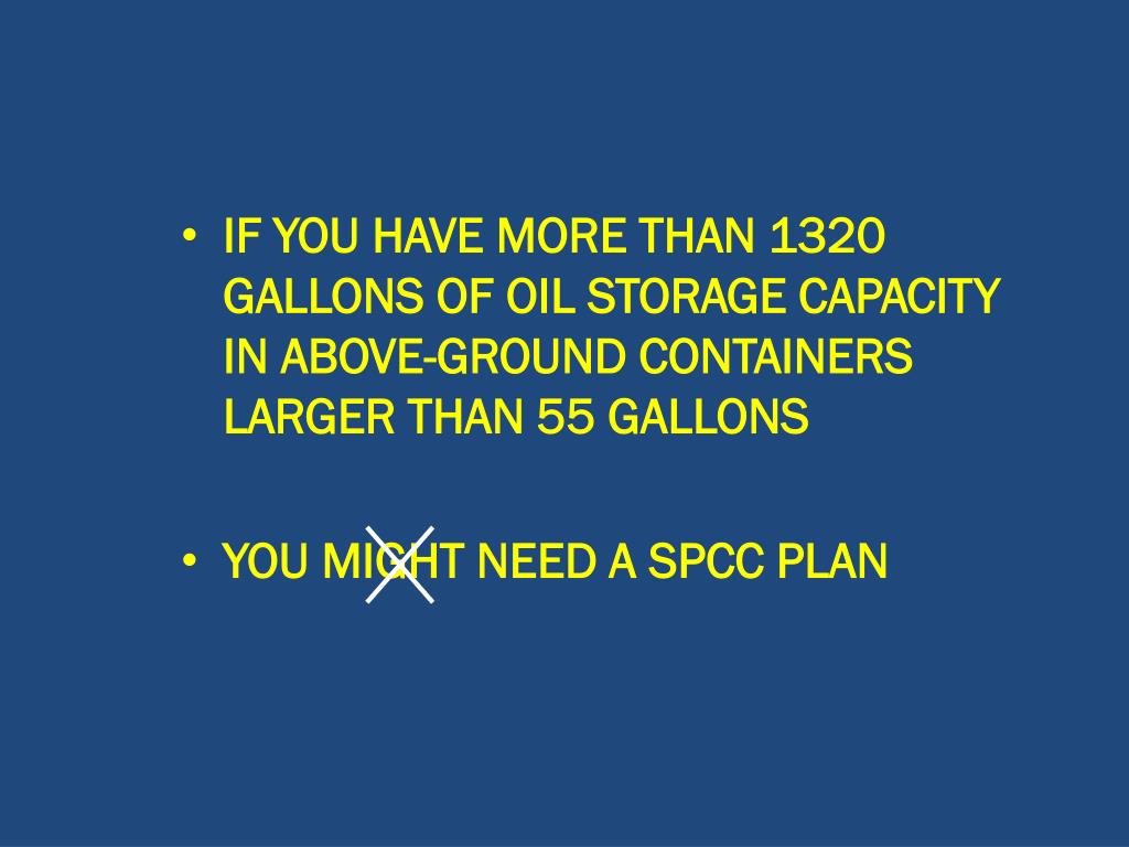 PPT Oil Spill Prevention, Control, and Countermeasure (SPCC) Program