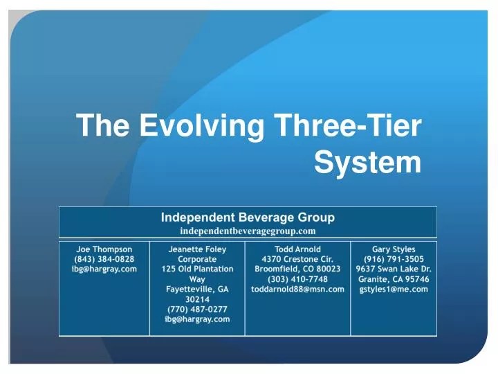 PPT The Evolving ThreeTier System PowerPoint Presentation, free