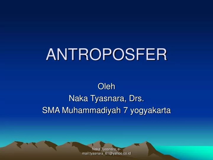 PPT ANTROPOSFER PowerPoint Presentation, free download ID5949440