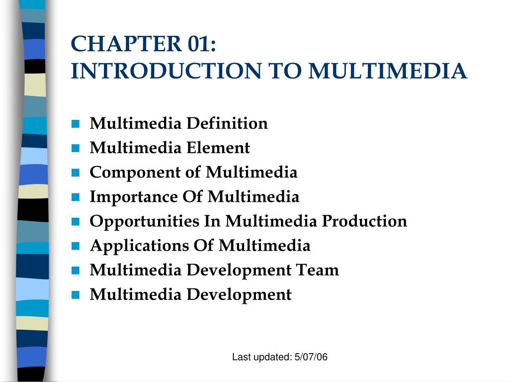 PPT CHAPTER 01 INTRODUCTION TO MULTIMEDIA PowerPoint Presentation, free download ID5952022