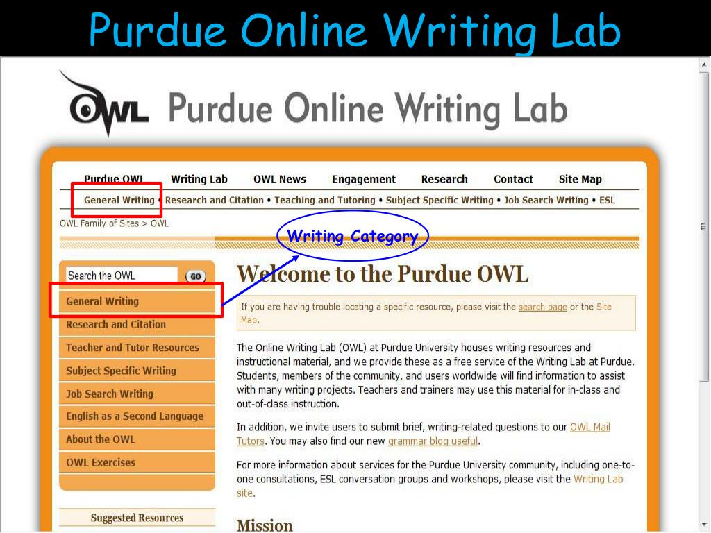 PPT Purdue Online Writing Lab (OWL) PowerPoint Presentation, free