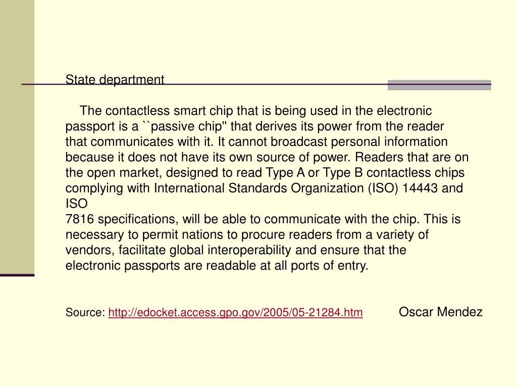 PPT Risk of Using RFID chips in Passports PowerPoint Presentation