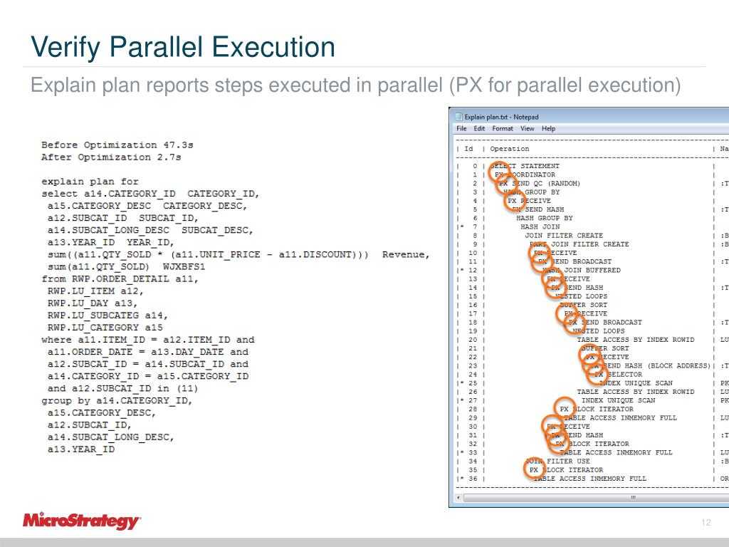 PPT Oracle Database InMemory Performance Benefits with MicroStrategy