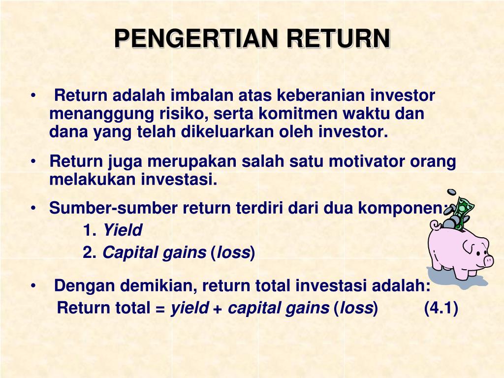PPT RETURN YANG DIHARAPKAN DAN RISIKO PORTOFOLIO PowerPoint
