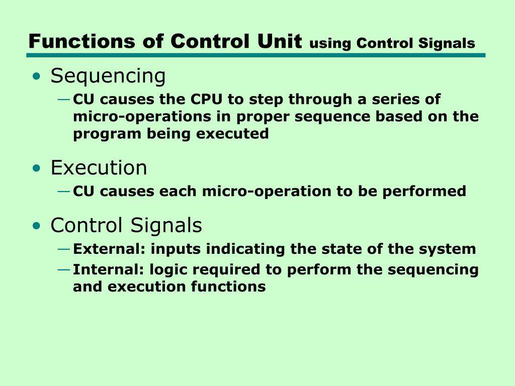 PPT Chapter 15 Control Unit Operation PowerPoint Presentation, free