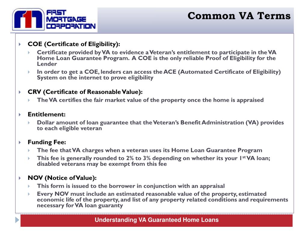 PPT VA Guaranteed Home Loans Training PowerPoint Presentation, free