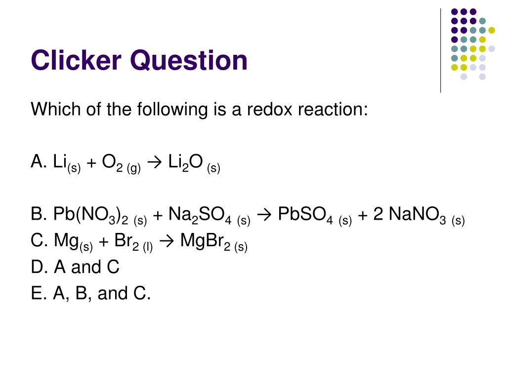 PPT OxidationReduction Reactions PowerPoint Presentation, free
