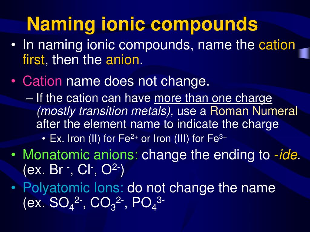 PPT Naming Ionic Compounds PowerPoint Presentation, free download