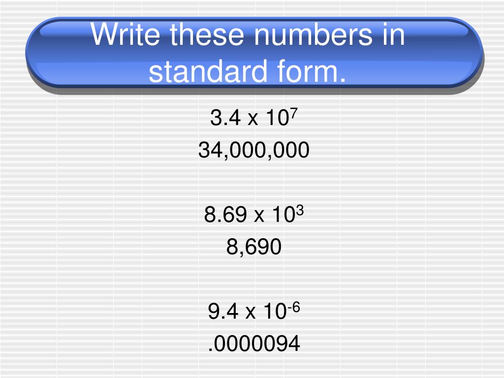 PPT 4.7 Scientific Notation PowerPoint Presentation, free download