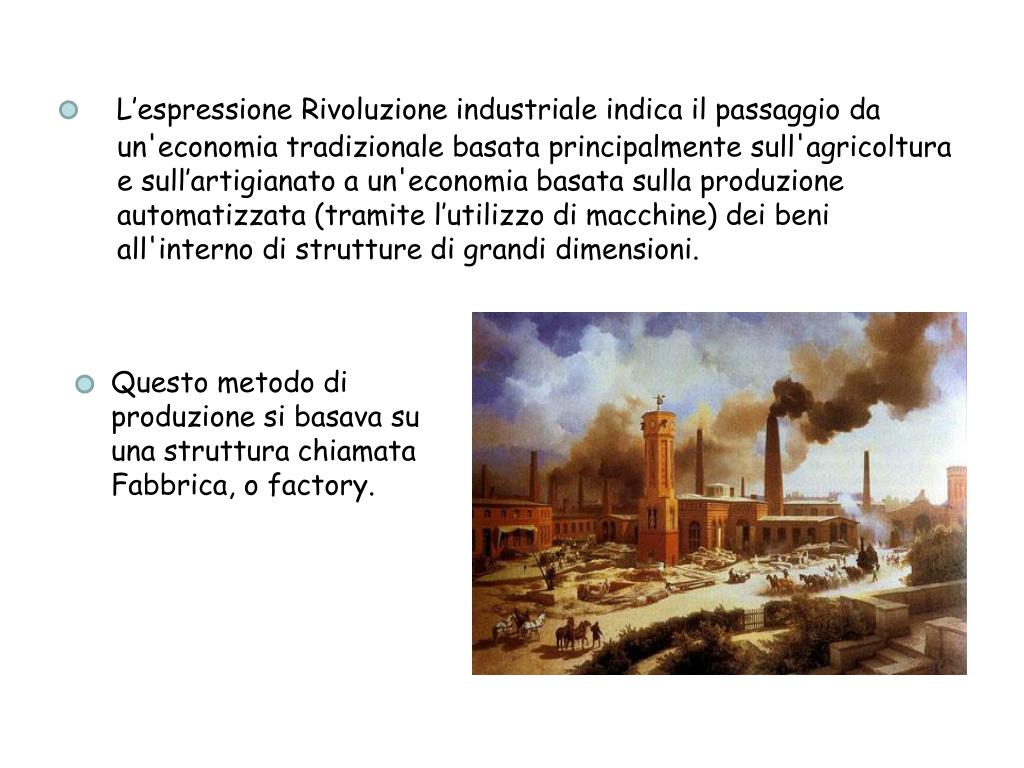 PPT PRIMA RIVOLUZIONE INDUSTRIALE PowerPoint