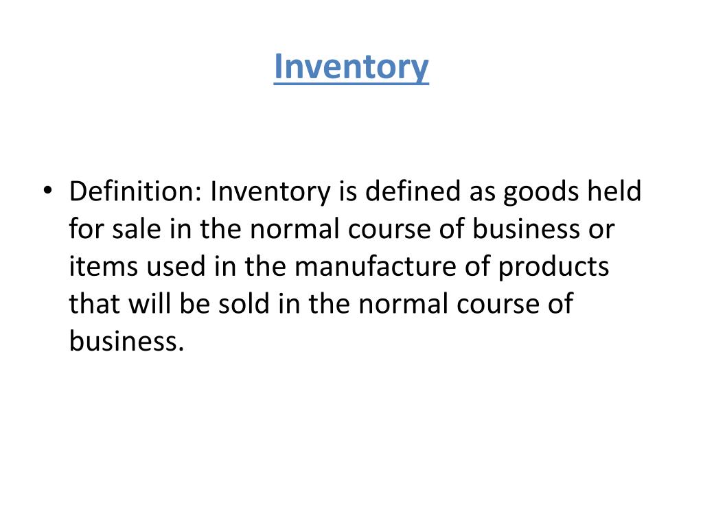 PPT Inventories & PowerPoint Presentation, free download ID5985924