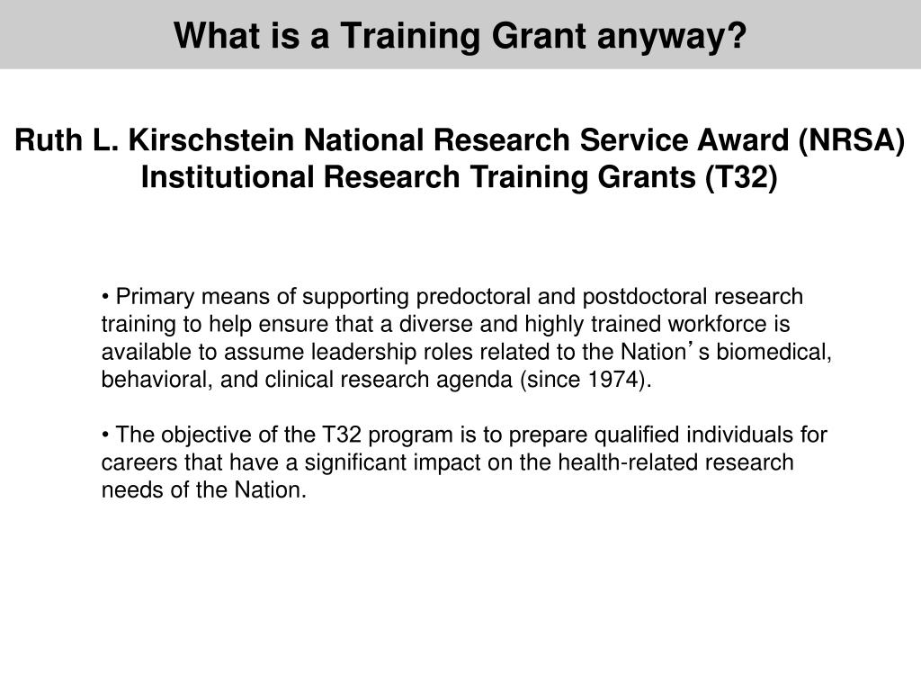 PPT What is a Training Grant anyway? PowerPoint Presentation, free