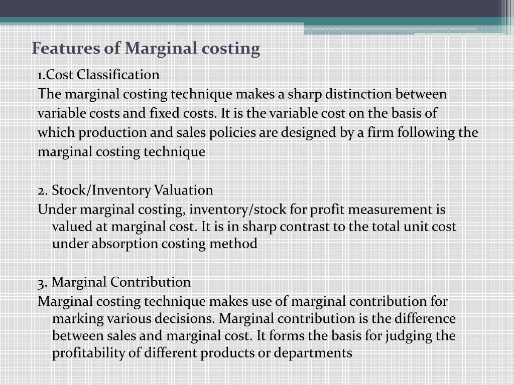 PPT Using direct (marginal) costing for decision making PowerPoint
