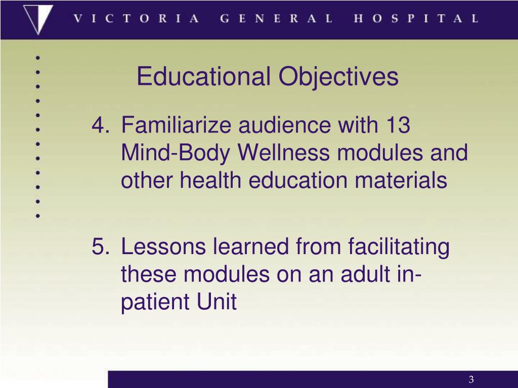 PPT Mental Health Program Incorporating Healthy Living Practices Into