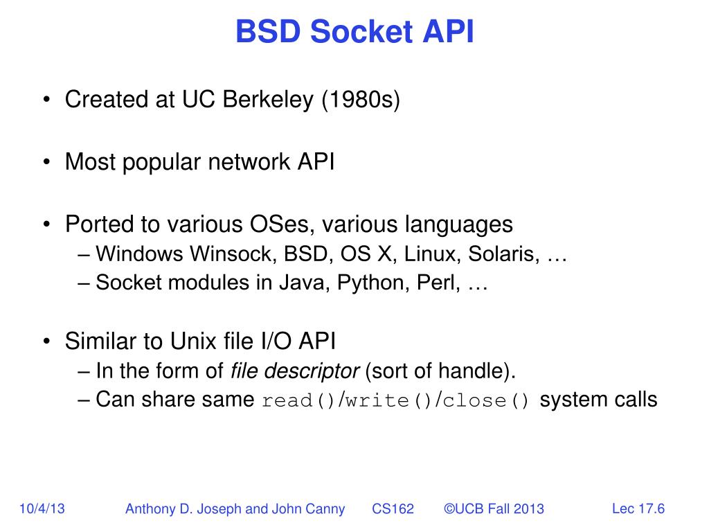 PPT CS162 Operating Systems and Systems Programming Lecture 17 TCP
