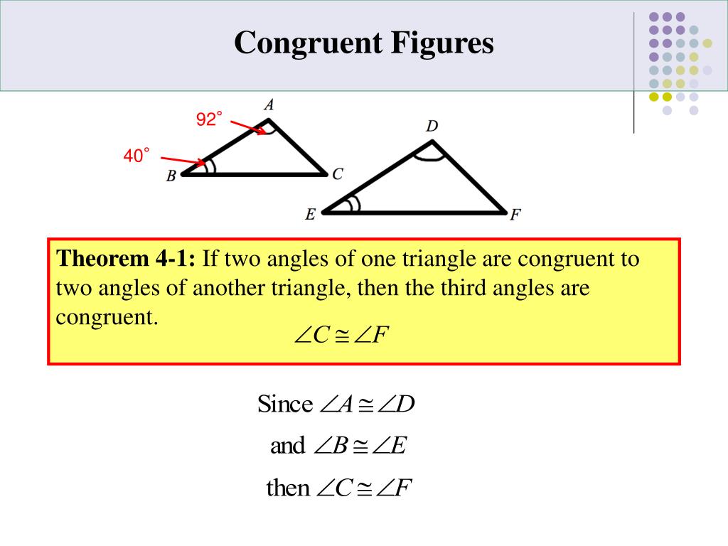 PPT (4.1) Congruent Figures PowerPoint Presentation, free download