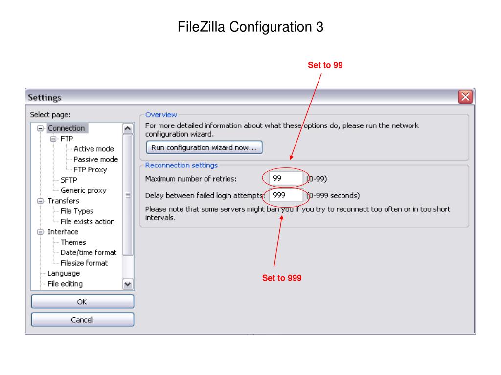 PPT FileZilla Configuration PowerPoint Presentation, free download