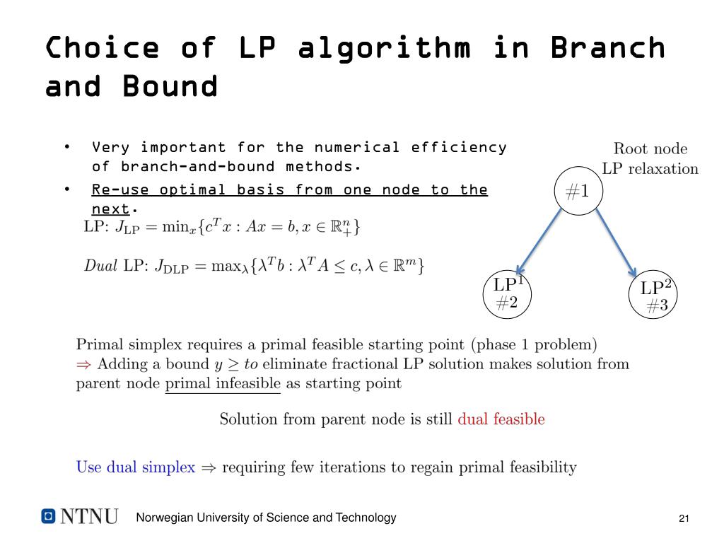 PPT MILP algorithms branchandbound and branchandcut PowerPoint