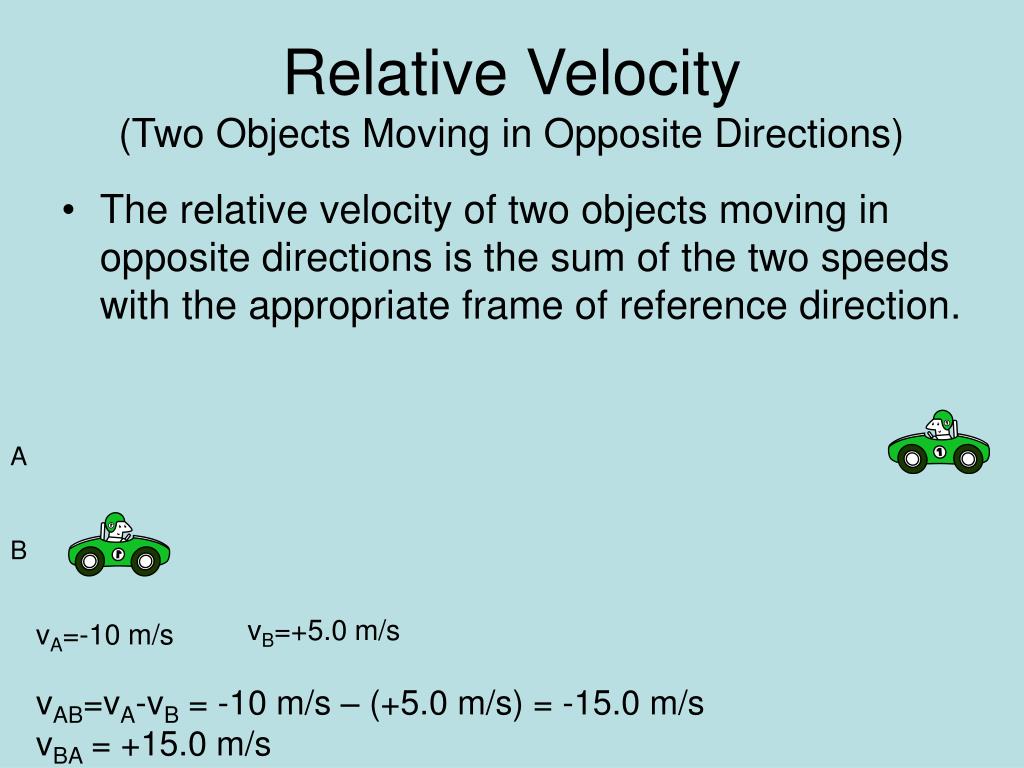 PPT RELATIVE VELOCITY PowerPoint Presentation, free download ID6010798