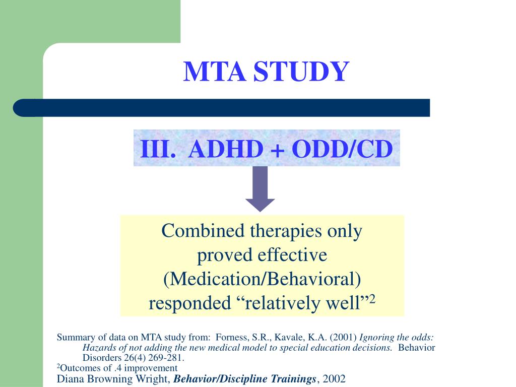 PPT Multimodal Treatment Study of ADHD PowerPoint Presentation, free