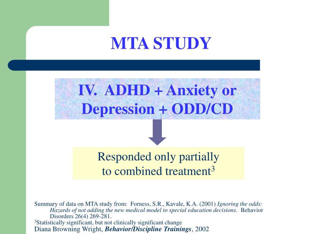 PPT Multimodal Treatment Study of ADHD PowerPoint Presentation, free