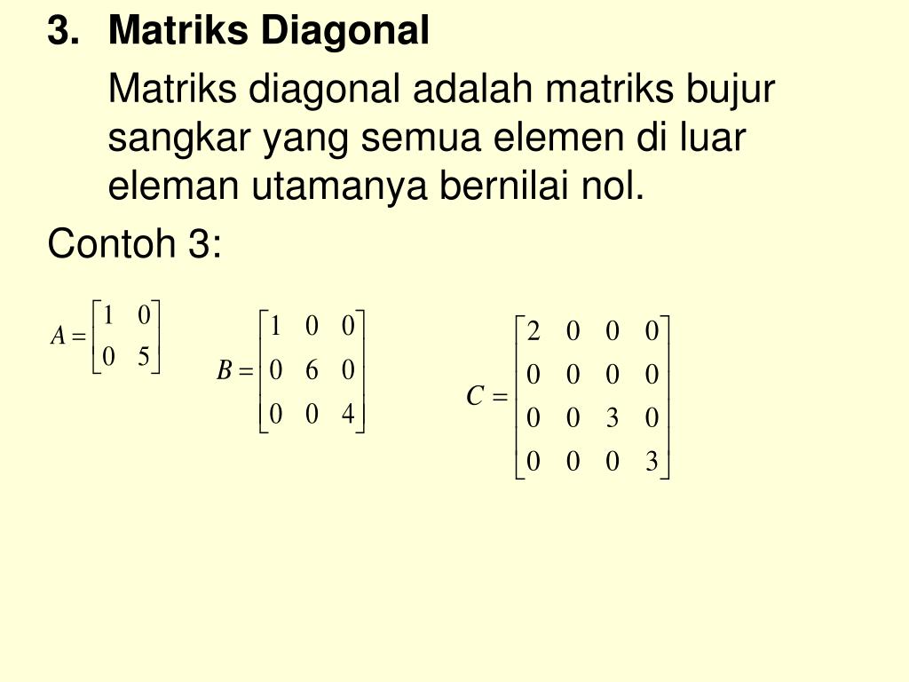 Contoh Matriks Bujur Sangkar Metode Belajar Terbaru