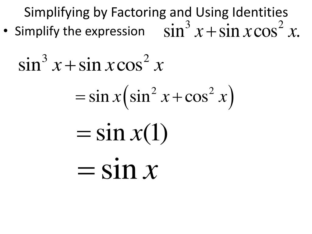 PPT 5.1 Fundamental Identities PowerPoint Presentation, free download ID6015158