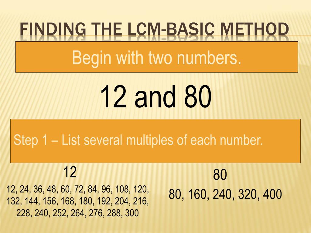 PPT Greatest common factors ( gcf ) & least common multiples (lcm