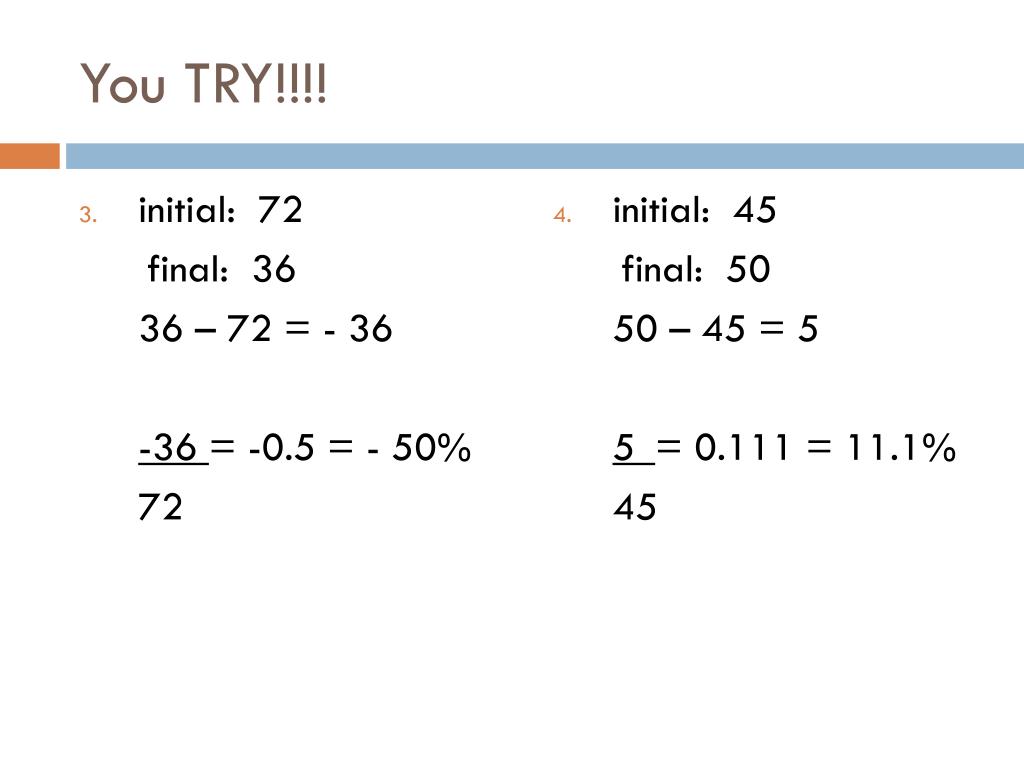 PPT Using Percents and Calculating Percent Change PowerPoint
